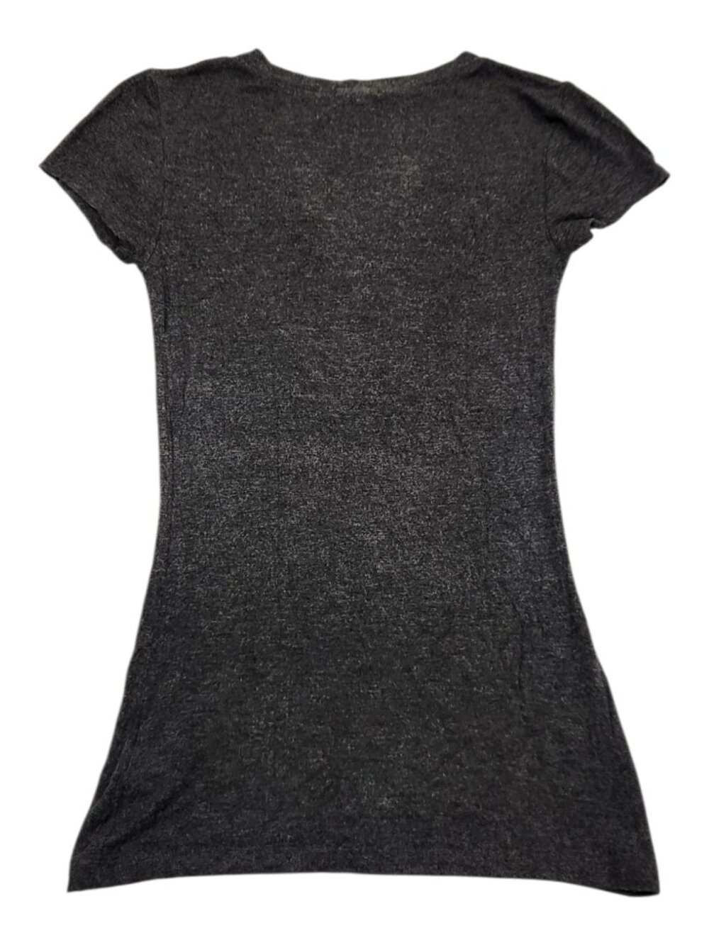 Zenana Charcoal Heather V-Neck Tunic Tee Small - Picture 5 of 5
